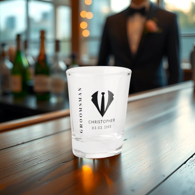 Vaso De Chupito Regalo de fiesta de bodas con nombre masculino mod (Subido por el creador)