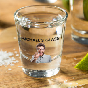 Vaso De Chupito Regalo de foto con monograma de nombre personaliza