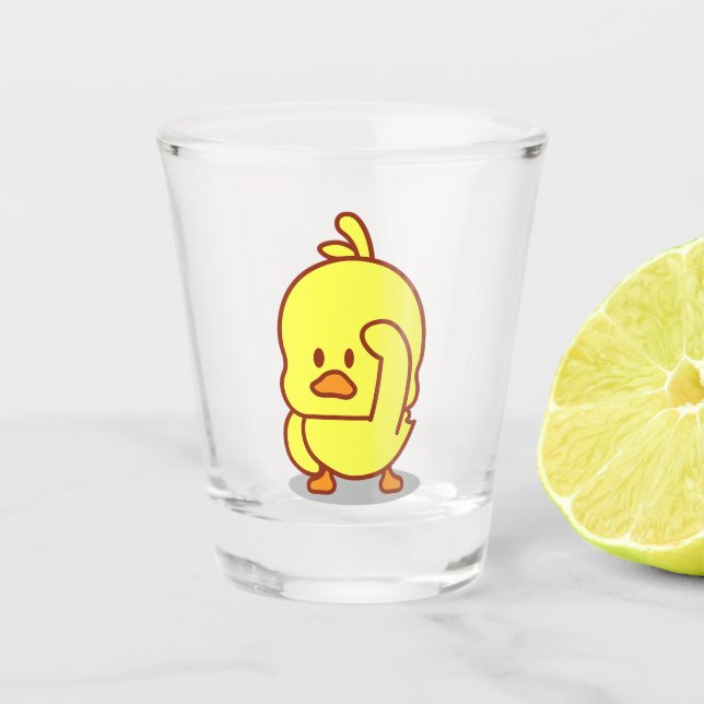 Vaso De Chupito Regalo de ganadería de caucho de pato (Anverso)