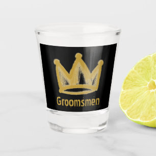 Vaso De Chupito Regalo de la corona de graffiti de oro
