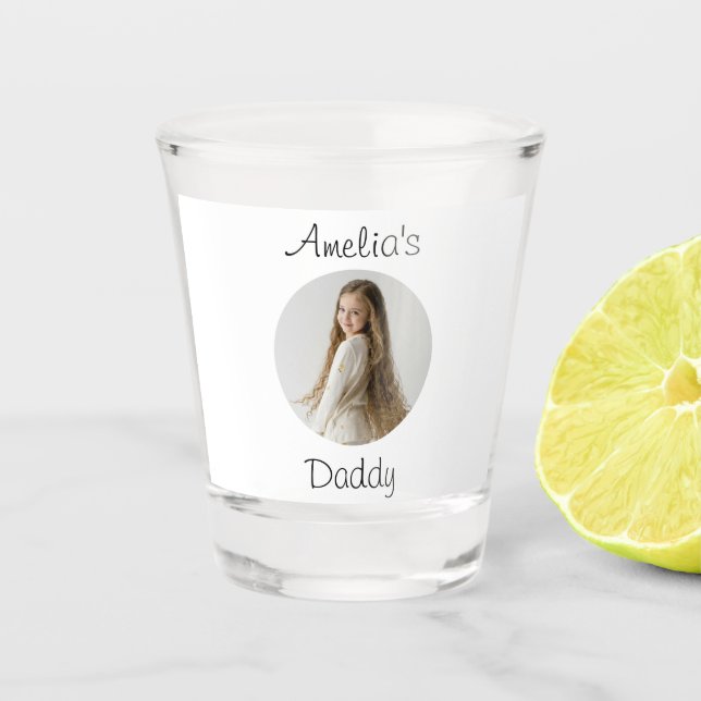 Vaso De Chupito Regalo de papá personalizado - Cara de niño Person (Anverso)