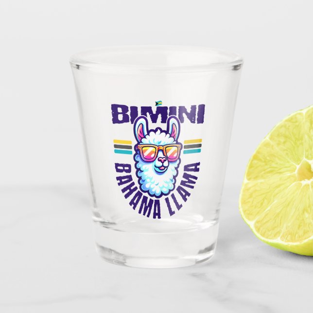 Vaso De Chupito Regalo de recuerdo de Bahamas: Bimini Bahamas Llam (Anverso)