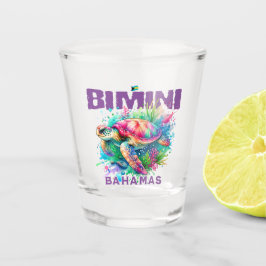 Vaso De Chupito Regalo de recuerdo de Bahamas : Tortuga marina Bim