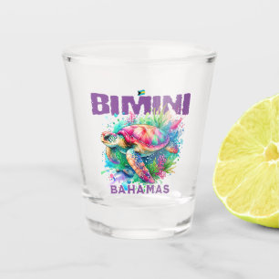 Vaso De Chupito Regalo de recuerdo de Bahamas : Tortuga marina Bim