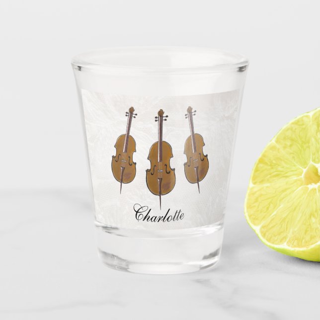 Vaso De Chupito Regalo de violonchelo personalizado (Anverso)