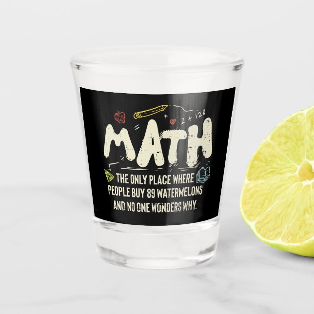 Vaso De Chupito Regalo del profesor de matemáticas (Anverso)