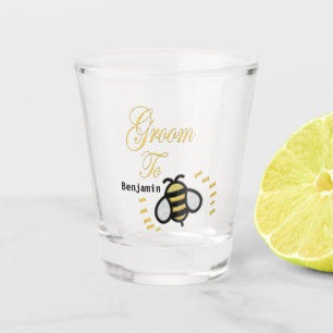 Vaso De Chupito Regalo dorado personalizado para el novio en su bo