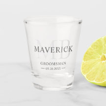 Regalo para Padrinos de Boda Iniciales Monograma M