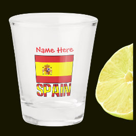 Vaso De Chupito Regalo personalizado de la bandera de España heren