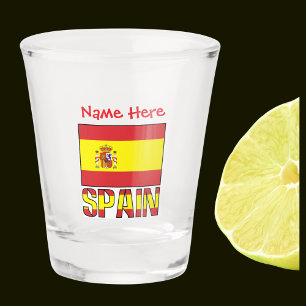 Vaso De Chupito Regalo personalizado de la bandera de España heren