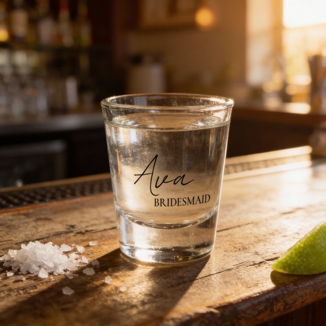 Vaso De Chupito Regalo Personalizado para Dama de Honor Coquette R (Subido por el creador)