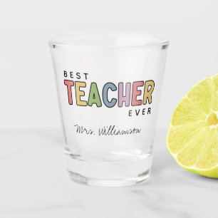 Vaso De Chupito Regalos de Apreciación Colorida del Profesor con N