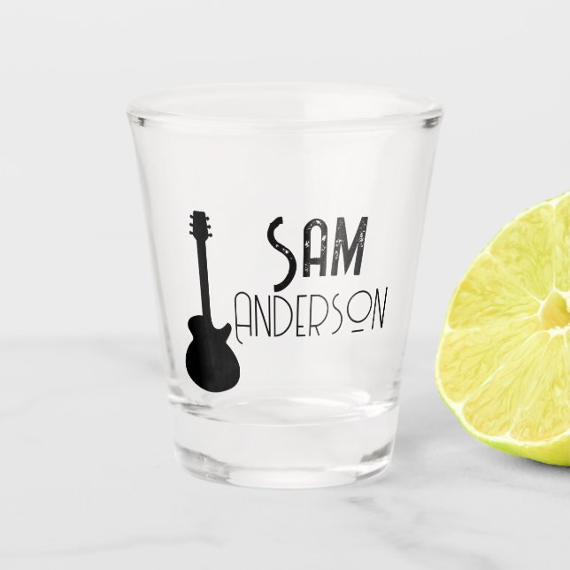 Vaso De Chupito Regalos de época personalizados para guitarrista,  (Anverso)