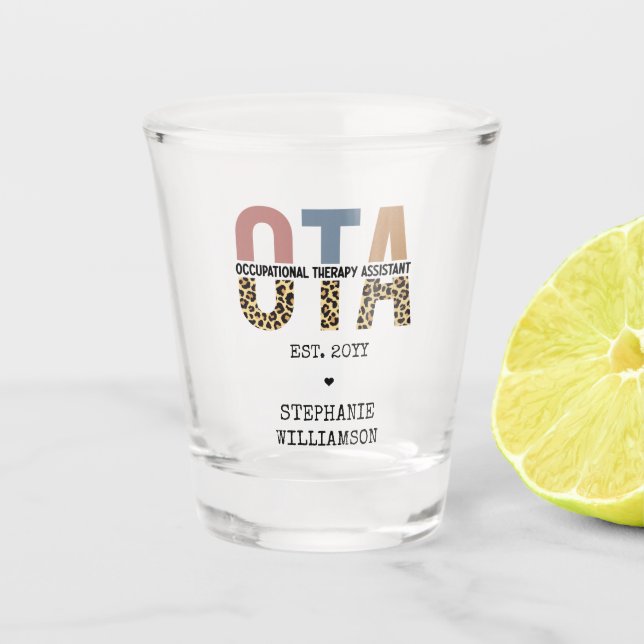 Vaso De Chupito Regalos de personalizado OTA de Auxiliar de Terapi (Anverso)