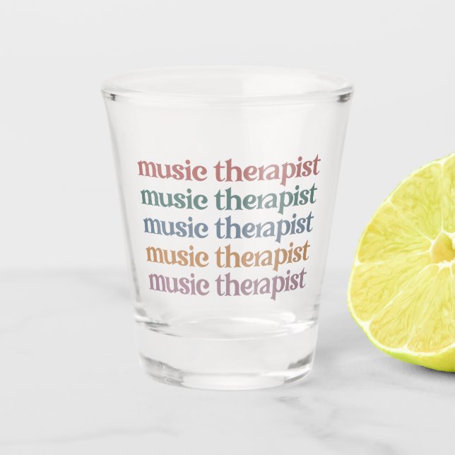 Vaso De Chupito Regalos De Terapia De Música Retro Terapia Musical (Anverso)