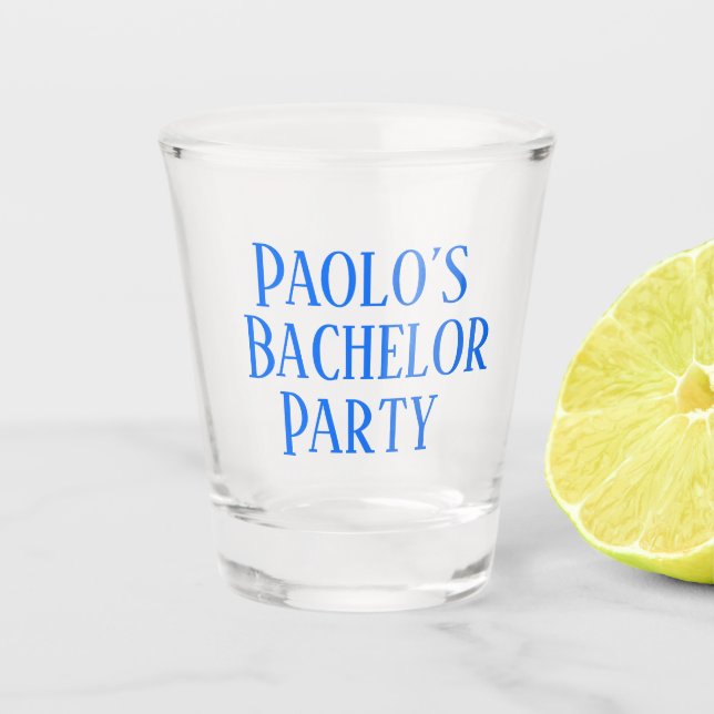 Vaso De Chupito Regalos personalizados de soltero vidrio de dispar (Anverso)