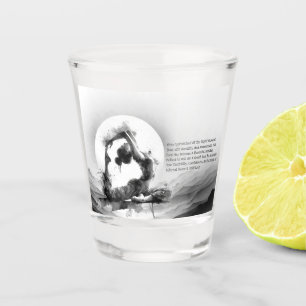 Vaso De Chupito Reiki de yoga de una pierna de paloma de pichón de