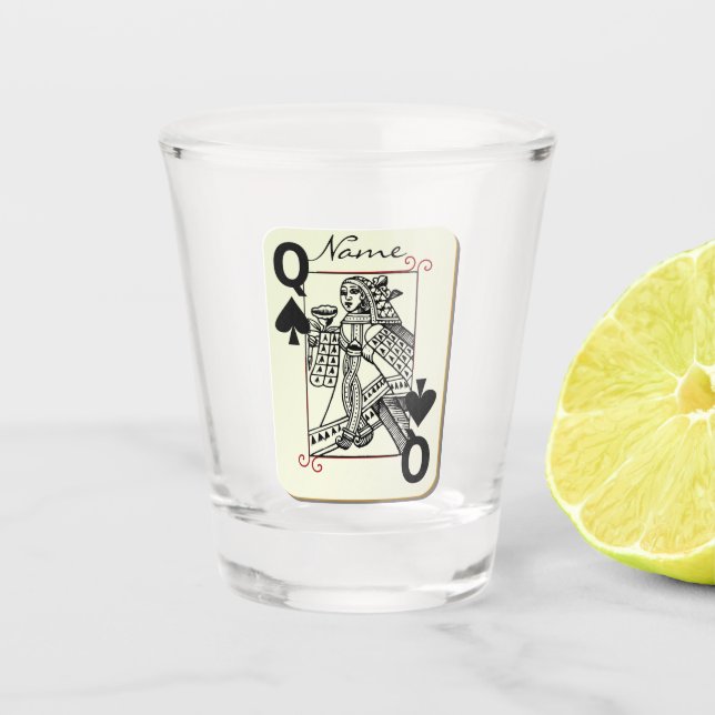 Vaso De Chupito Reina de espadas Thunder_Cove (Anverso)