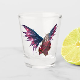 Vaso De Chupito Reina Hada de Fantasía Oscura con Alas de Mariposa