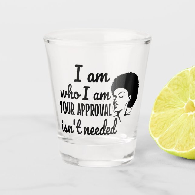 Vaso De Chupito Reina negra afroamericana (Anverso)