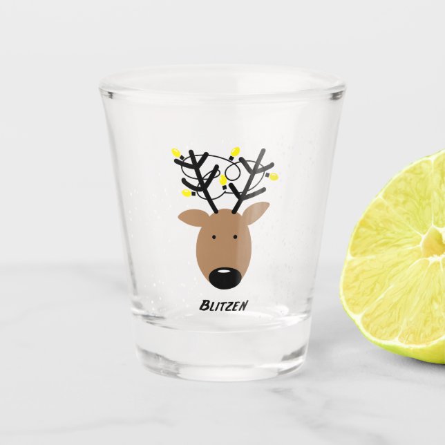 Vaso De Chupito Reindeer en equipo - Blitzen (Anverso)