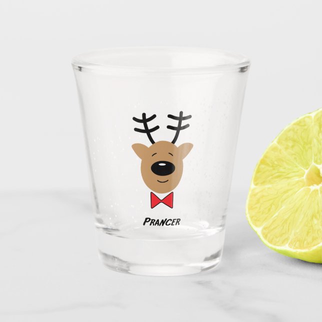 Vaso De Chupito Reindeer en equipo - Prancer (Anverso)