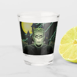 Vaso De Chupito Relámpago del castillo de Halloween de Frankenstei