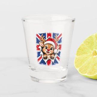 Vaso De Chupito Reno de Navidad británico