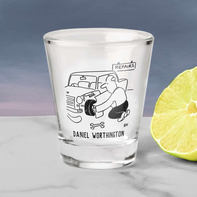 Vaso De Chupito Reparación y servicio de coches. Mecánico (Subido por el creador)