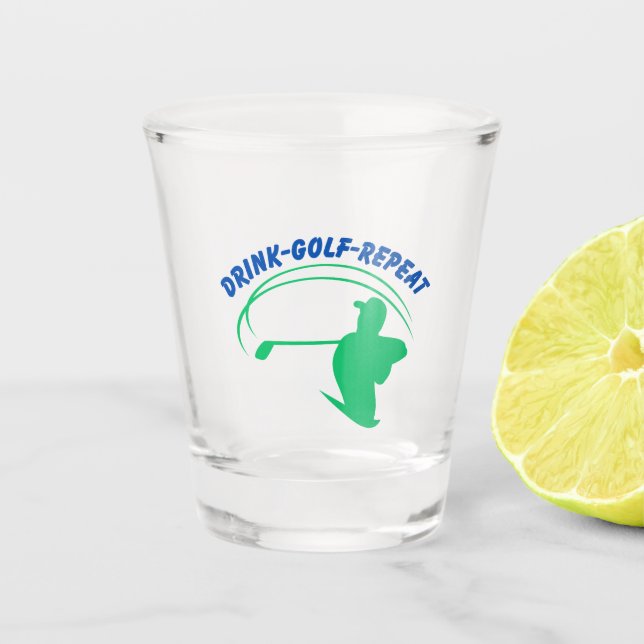 Vaso De Chupito Repetición de golf de bebida (Anverso)