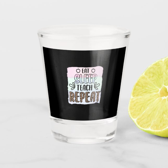 Vaso De Chupito Repitieron el día del profesor comiendo a profesor (Anverso)