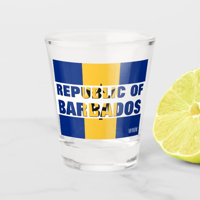 Vaso De Chupito República Monográfica de Barbados (Anverso)