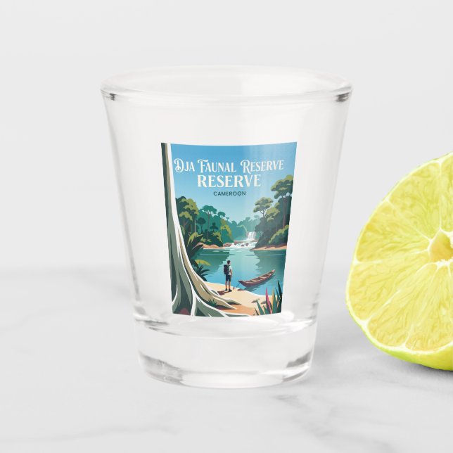 Vaso De Chupito Reserva Faunística de Dja Camerún (Anverso)