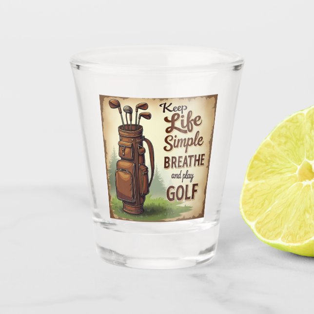 Vaso De Chupito Respirar Y Jugar Golf (Anverso)