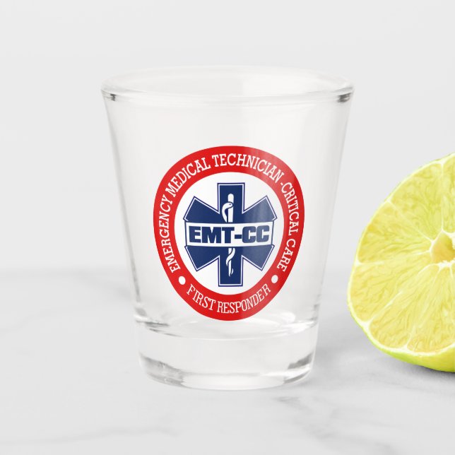 Vaso De Chupito Responsable primero de EMT-CC (Anverso)