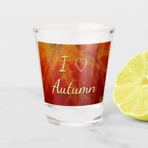 Vaso De Chupito Resumen de la hoja de arce roja Fotografía de la n