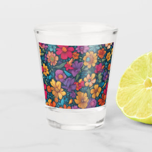 Vaso De Chupito Resumen floral colorido #777