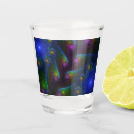 Vaso De Chupito Resumen luminoso colorido de fractal trippy modern