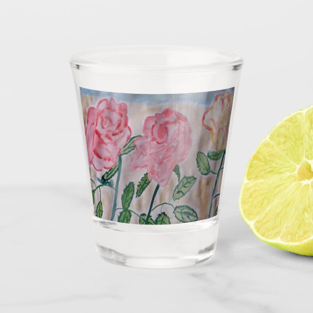 Vaso De Chupito Resumen Rosas de verano (Anverso)