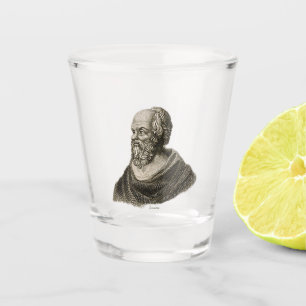 Vaso De Chupito Retrato de los antiguos filósofos griegos Sócrates