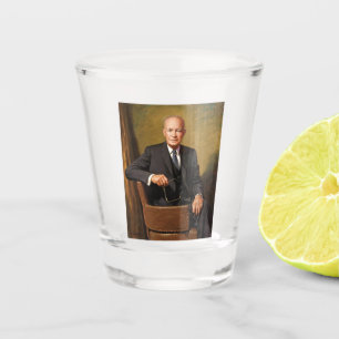 Vaso De Chupito Retrato del presidente Dwight Eisenhower en la Cas