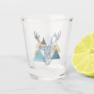 Vaso De Chupito Retrato geométrico de los ciervos