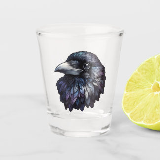 Vaso De Chupito Retrato majestuoso de Raven - cuervo, ave, fauna