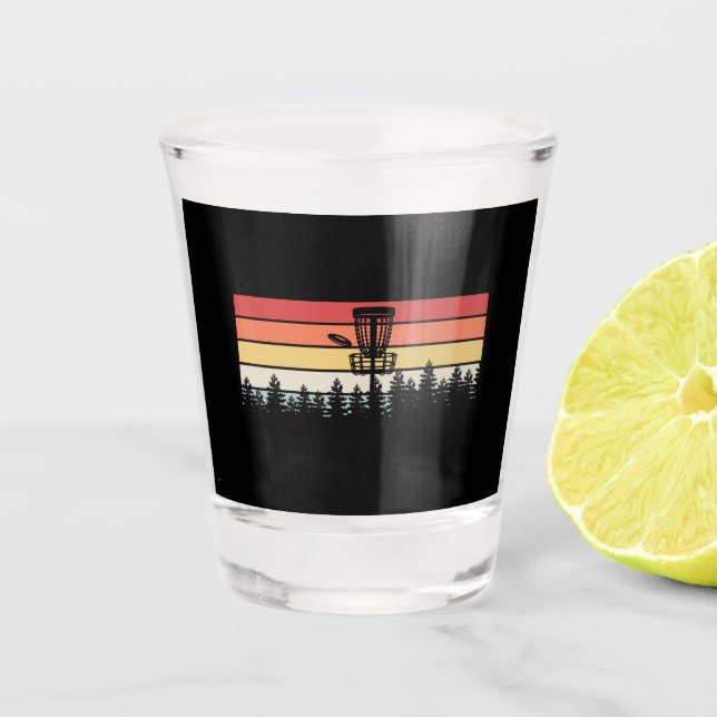 Vaso De Chupito Retro de disco de golf (Anverso)