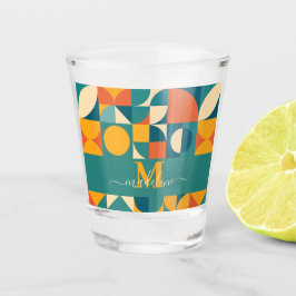 Vaso De Chupito Retro Geométrico Personalizado