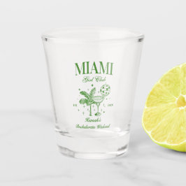 Vaso De Chupito Retro Modern Green & Yellow Miami Bach Party