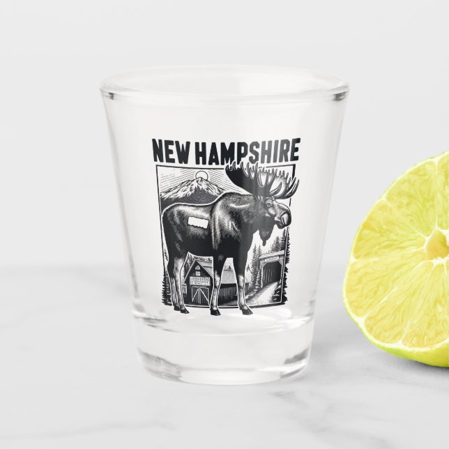 Vaso De Chupito Retro New Hampshire (Anverso)