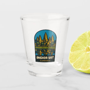 Vaso De Chupito Retro Vintage Viaje Angkor Wat Camboya 