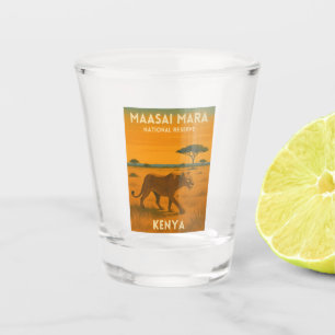 Vaso De Chupito Retro Vintage Viajes Kenia África Naturaleza Vida