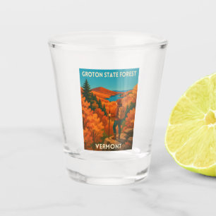 Vaso De Chupito Retro Vintage Viajes Vermont Bosque Estatal de Gro